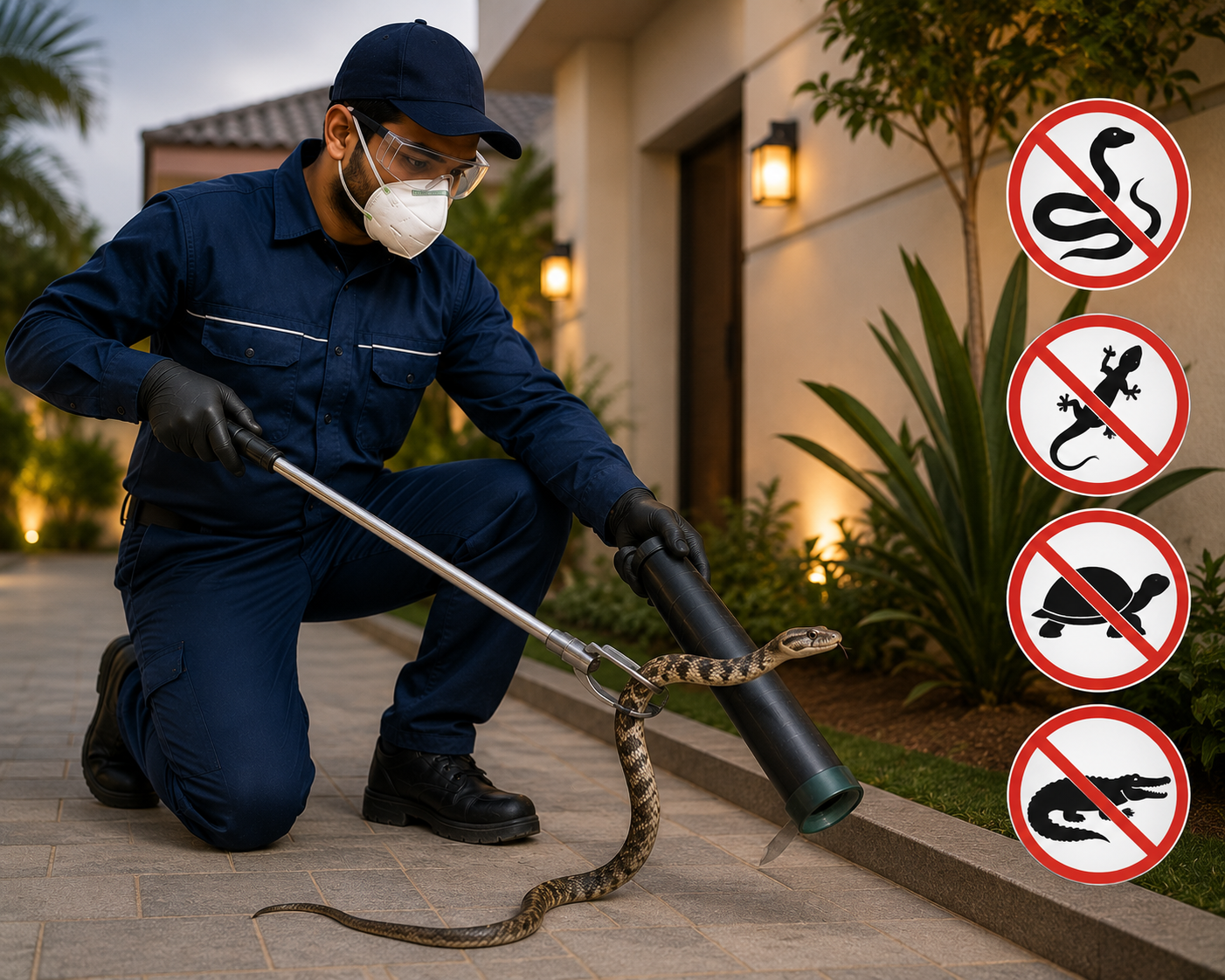 مكافحة الثعابين والزواحف